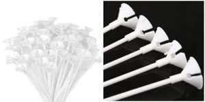 Apoulin Balloon Sticks - 100Pcs Stick and Cup for Party 100Pack - Picture 1 of 7