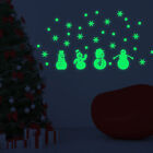  Window Glowing Sticker Christmas Fluorescent Stickers Cartoon