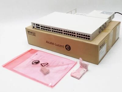 NEW ALCATEL-LUCENT OMNISWITCH OS6850-48 PORT 6850 GIGABIT SWITCH 902548-90 w/ AC - Image 1 of 4