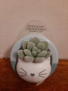 BATH AND BODY WORKS GATITO GATITO GATO PLANTA SUCULENTA VISERA CLIP SOPORTE NUEVO - Imagen 1 de 2