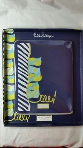 LILLY PULITZER IPAD COVER FEATURED IN YOURE FLAGGED BLUE YELLOW AND WHITE - Picture 1 of 7