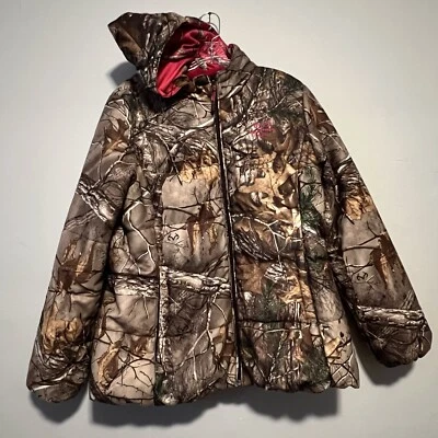 Jaqueta Realtree Real Tree Feminina Extra Grande 46-48 Camuflagem Caça Casaco Forrado Rosa - Imagem 1 de 4