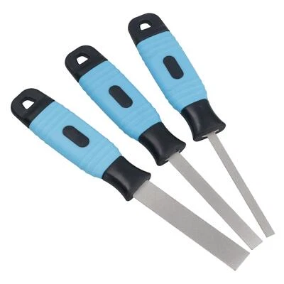 Flexible Diamond Coated Thin Type Files Soft Grip Handles 3pc 6 – 15mm Wide - Image 1 of 4