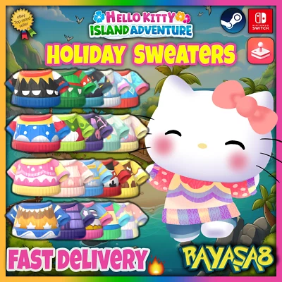 NINTENDO 🎁 Holiday Sweaters Set | Hello Kitty Island Adventure iOS/Steam/Switch 🎄🔥