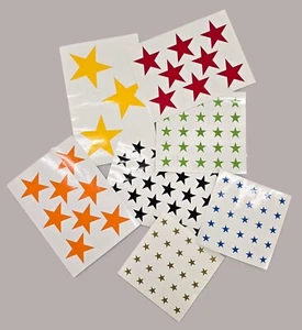Polka Dot Stars Vinyl Decals Waterproof Outdoor Multiple Colors and Sizes - Picture 1 of 24