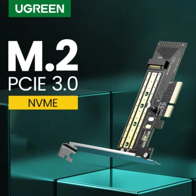 Ugreen PCIe to M.2 Adapter Card NVMe M.2 PCI Express 32Gbps M+B M-Key Expansion - Image 1 of 4