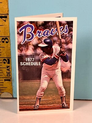 1977 Atlanta Braves Baseball Schedule Trust Company Bank🔥 - Image 1 of 2