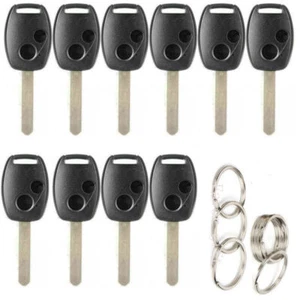 10PCS Remote Key Shell for HONDA Pilot Civic Accord CR-V Uncut Keyless Case 2 BT - Imagen 1 de 7