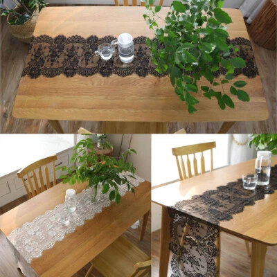Lace Table Runner Tablecloth Wedding Table Cloth Christmas Tea Party Home Decor - Image 1 of 4