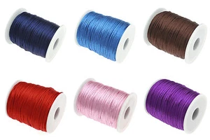 5 ou 10m Fil Satin Nylon 1,5mm Pour bracelet, Shamballa, Attache tetine, Bijoux - Imagen 1 de 8