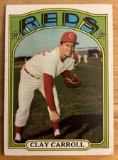1972 Topps Clay Carroll Baseball Card #311 Reds Mid-Grade G/VG O/C