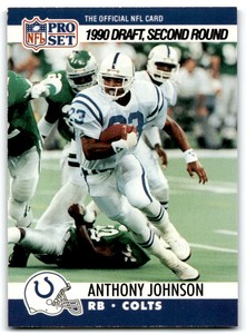 1990 Pro Set Anthony Johnson Rookie Indianapolis Colts #705