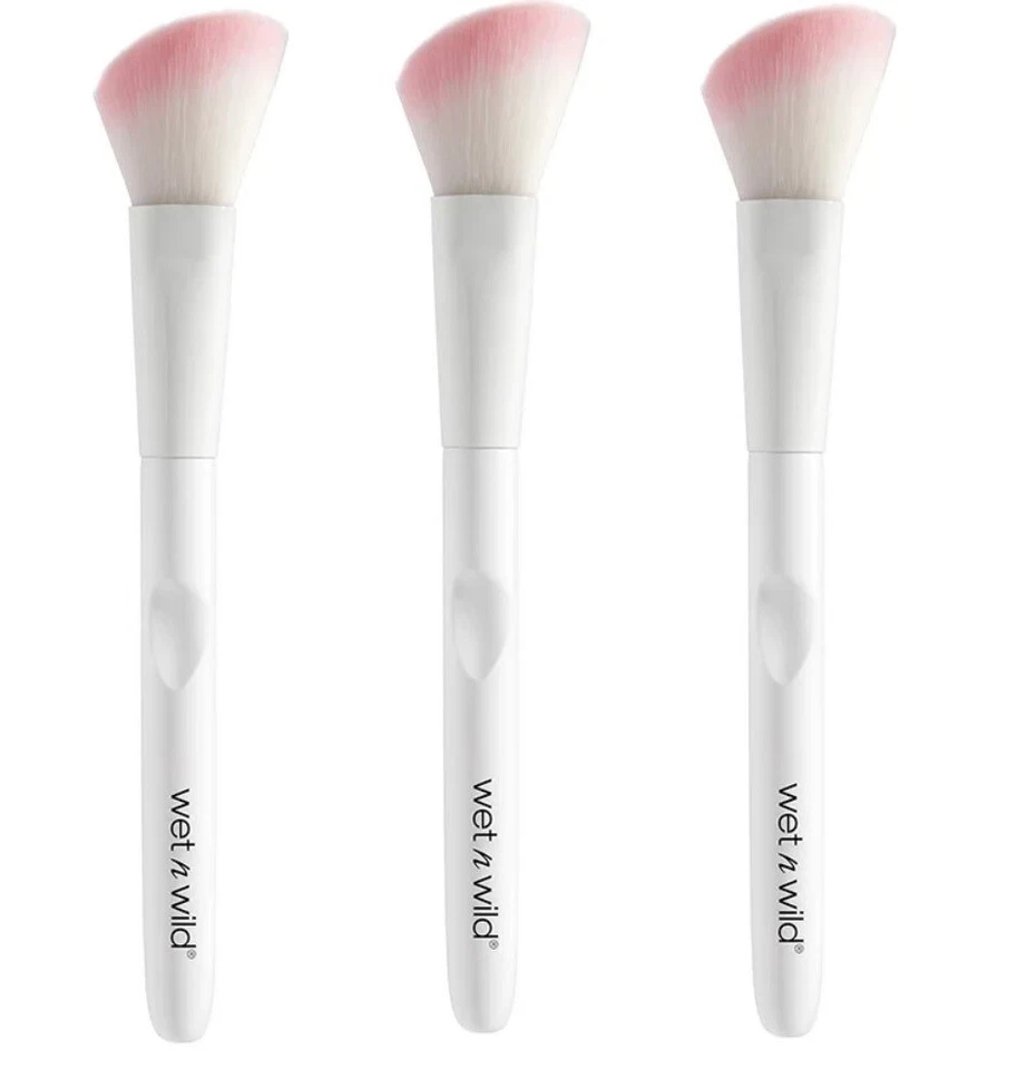 (Lote de 3) Cepillo de contorno en ángulo húmedo y salvaje fibras sintéticas rosa nuevo vegano Foto 1 de 1