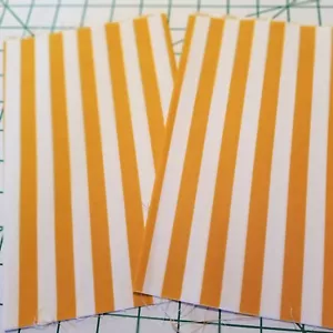 2-Fat 8ths TULA PINK Tent Stripe PWTP069 Orange White 9" x 21" 100% COTTON - Picture 1 of 5