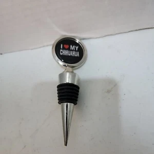 Tapón de botella de vino I Love My Chihuahua - Imagen 1 de 2