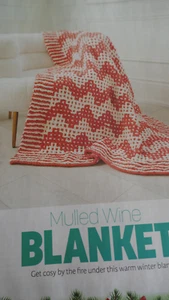 Knitting Pattern -Aran Blanket Knitted In 2 Colours- Size approx. 58 x 48ins - Picture 1 of 1