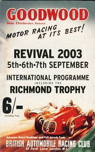 Goodwood Revival Meeting 5-7 de septiembre de 2003 programa oficial - Imagen 1 de 1