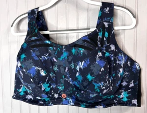 LIVI by Cacique Womens SPORTS BRA 48DDD Blue Lined Underwire Lane Bryant Quality - Picture 1 of 7