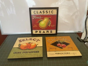 Art In Motion Fruit Wall Art, Cherries, Pears & Peaches, Angela Stealing Canada - Picture 1 of 8