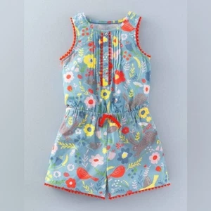 Mini Boden Floral Romper Playsuit - Cotton- Girls- 6/7 - Picture 1 of 4