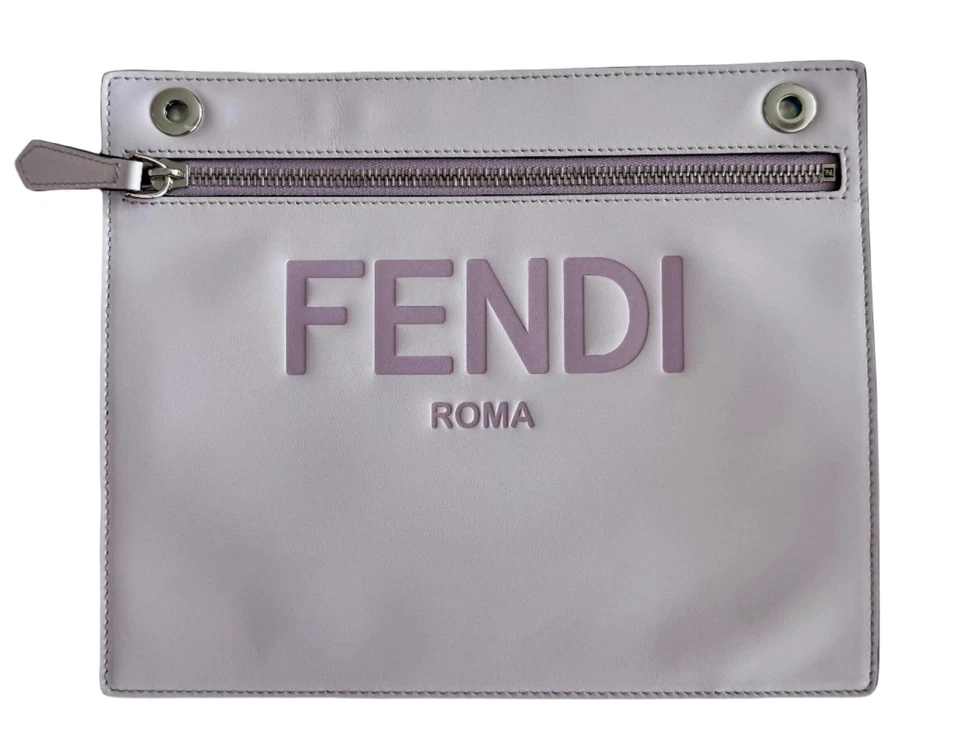 Bolsa plana Fendi Roma monograma púrpura Foto 1 de 4