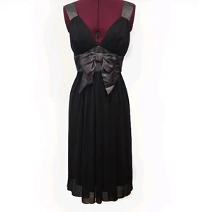 EnFocus Studio Kleid schwarz Empire Taille Gothic Babydoll Cocktail Schleife Gr. 12 - Bild 1 von 13
