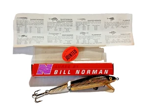NOS Bill Norman JOINTED Minnow 3 1/2" Jerkbait Fishing Lure GOLD CHROME BLACK - Picture 1 of 3