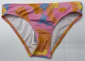 Billabong Bikini Bottom Girls Size 10 Pink Orange Floral - Picture 1 of 4