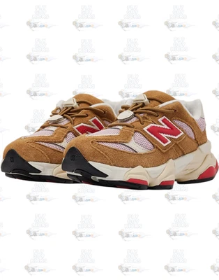 Baby New Balance 9060 TD Brown Red Beige White IV9060VD Sneaker Shoe Trainer - Image 1 of 4