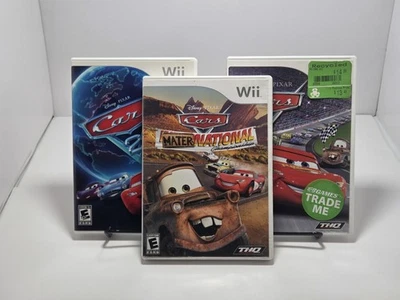Lot of 3 Wii Cars/Cars 2/Mater-national WORKING all 3 Games  - Image 1 of 4