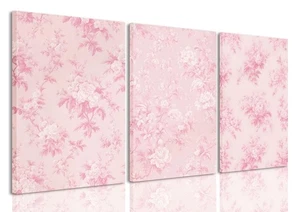 Gerahmte rosa Chinoiserie Blume Leinwand Wandbild hellrosa Love Shack ausgefallenes De... - Bild 1 von 8