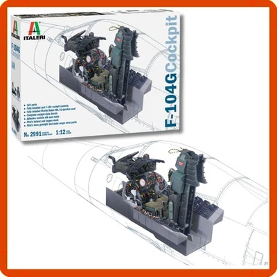 Italeri 2991 scala 1/12 F104G Cockpit kit di montaggio modellino aereo militare - Immagine 1 di 4