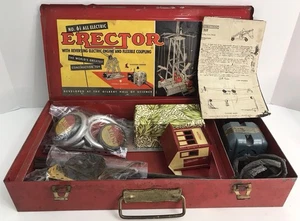 Vintage ERECTOR SET No. 6 1/2 All Electric AC Gilbert Box & Motor/Parts *READ* - Picture 1 of 23