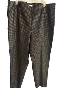 Cato Est 1946 Women’s 20W Pants Stretch Black & Gold Metallic Elegant Plus Sz - Picture 1 of 5