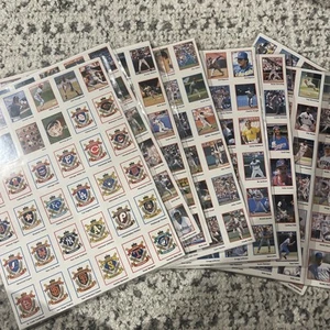 1990 MLB Travel Stickers Full Panel 18 Sheets. Over 600 Stickers - Picture 1 of 5