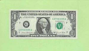 1969D ..UNCIRC $1  G 8708 3085 A  .... 1969D $1  G-A      NICE NOTE    FRN - Picture 1 of 2