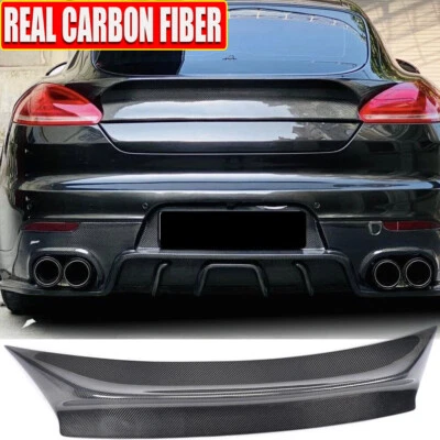Alerón trasero de carbono real para maletero bota ala labio apto para Porsche Panamera 2010-2013  Foto 1 de 4