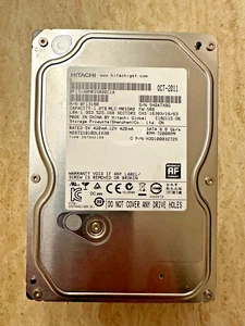 Hitachi 1TB 3.5" Hard Drive HDS721010DLE630 SATA III 7200RPM - FULLY WORKING - Afbeelding 1 van 5