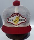 Vintage Crow's Hybrid All Mesh Pom Hat Snapback Cap Slick Chick Patch Marka K USA 2Y