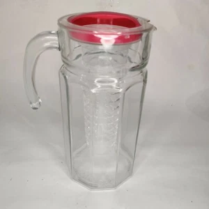 Luminarc Clear Glass Jug pitcher with Infuser Tube 9.5" x 4.5" - Picture 1 of 4