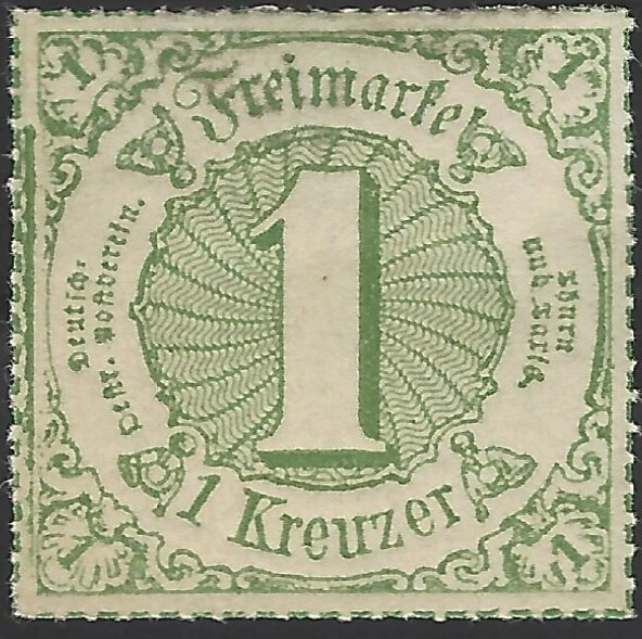 Germany States Thurns & Taxis Scott #56 Mint Hinged 1 Kr 1862 Stamp CV 12.50 - Image 1 of 1