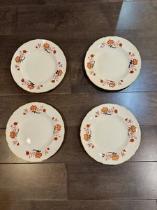 4er Set Royal Crown Derby BALI (ELY-CHELSEA) Queen Anne Salatteller 8,25 Zoll - Bild 1 von 7