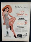 Print Ad 1946 Mennen Shave Cream 14"x10" I Like Smooth Men Girl Swim Suit