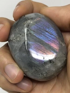 Impresionante Piedra de Palma Espectrolite Labradorita Flash Púrpura Madagascar 3.3oz! N8 - Imagen 1 de 7