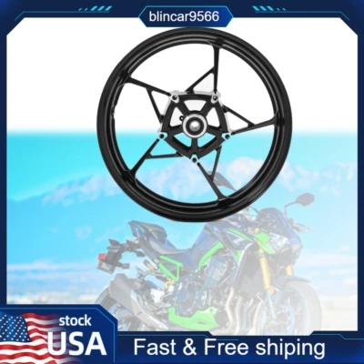 17"x3.5" Front Wheel Rim Fit Kawasaki Z900 Z650 Ninja 650 2017-2024 Gloss Black — 第 1/4 张图片