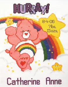 Kit de punto de cruz ~ Osos de cuidado dulces sueños anuncio de nacimiento #39202 ¡VENTA FUERA DE IMPRENTA! - Imagen 1 de 3