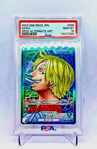 One Piece "SANJI" #OP02-026 L PSA 10 Japanese Paramount War 2022 Alt Art - Picture 1 of 4