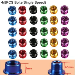 US Aluminum MTB Road BMX Bike Bolts Single Double Triple Chainring Screws 4/5pcs - Picture 1 of 14