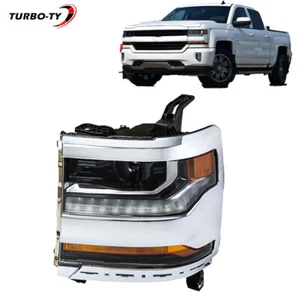 Conjunto de faros delanteros lentes transparentes aptos para Chevy Silverado 1500 LH 2016-2018 - Imagen 1 de 12