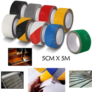 Bandas de rodadura de escalera de piso 5 cmx5M resistentes a la abrasión seguridad antideslizantes tira pegajosa AU - Imagen 1 de 10